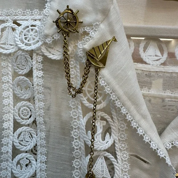 Zimmermann Ivory Lace Cropped Blouse Size 3 - Picture 5 of 8